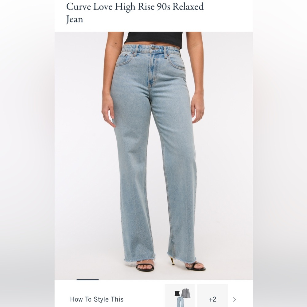 Abercrombie curve love 90s relaxed jean high rise